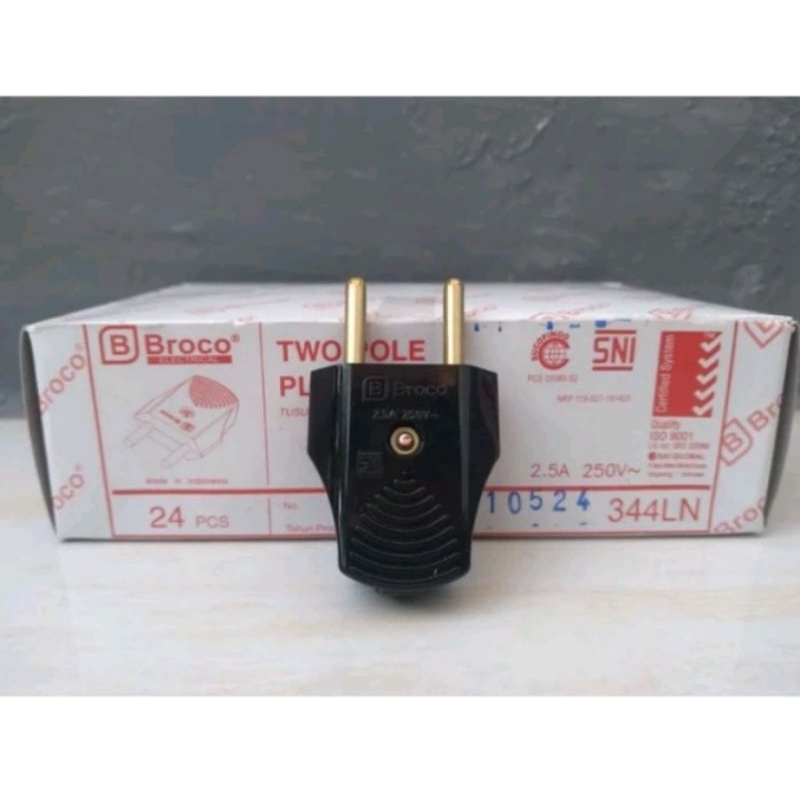 Steker / colokan gepeng broco