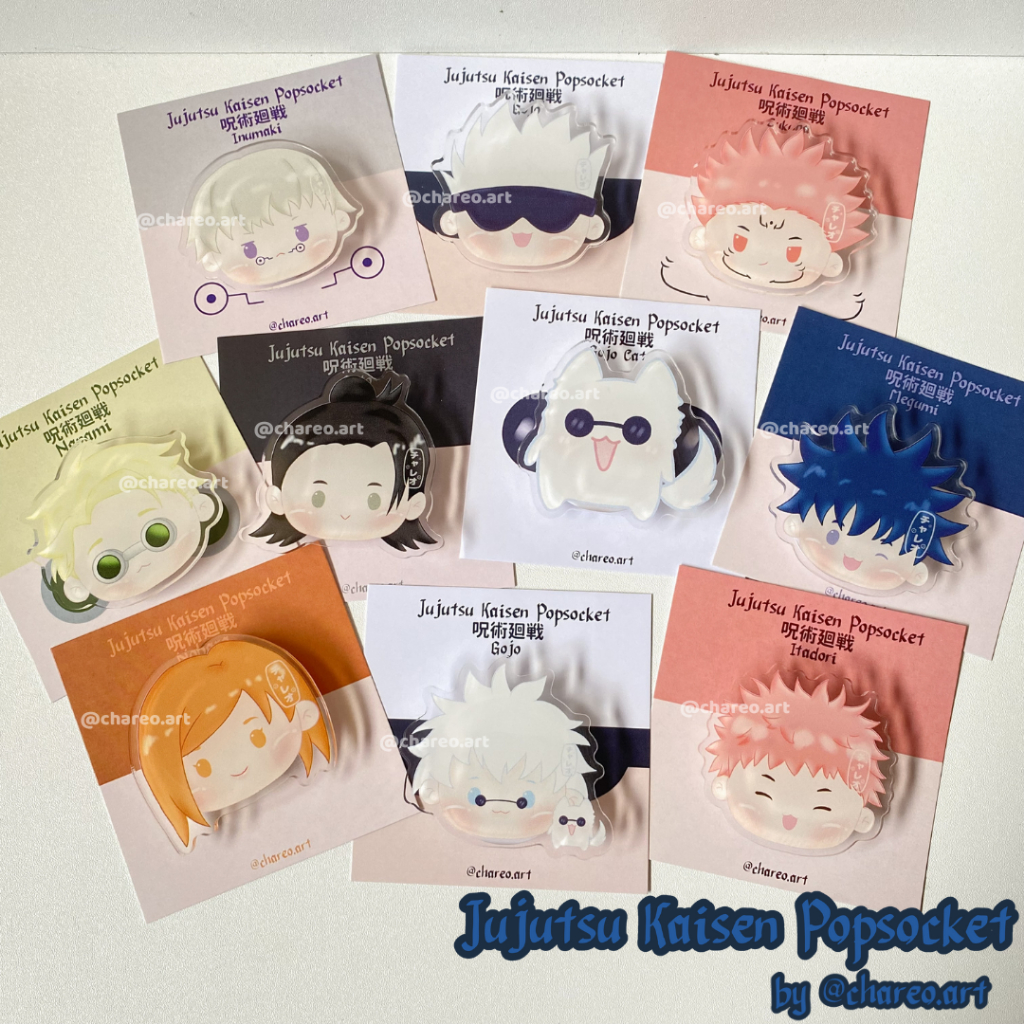 Jujutsu Kaisen Popsocket by @chareo.art (popsocket anime) (popsocket jujutsu kaisen) (popsocket JJK)