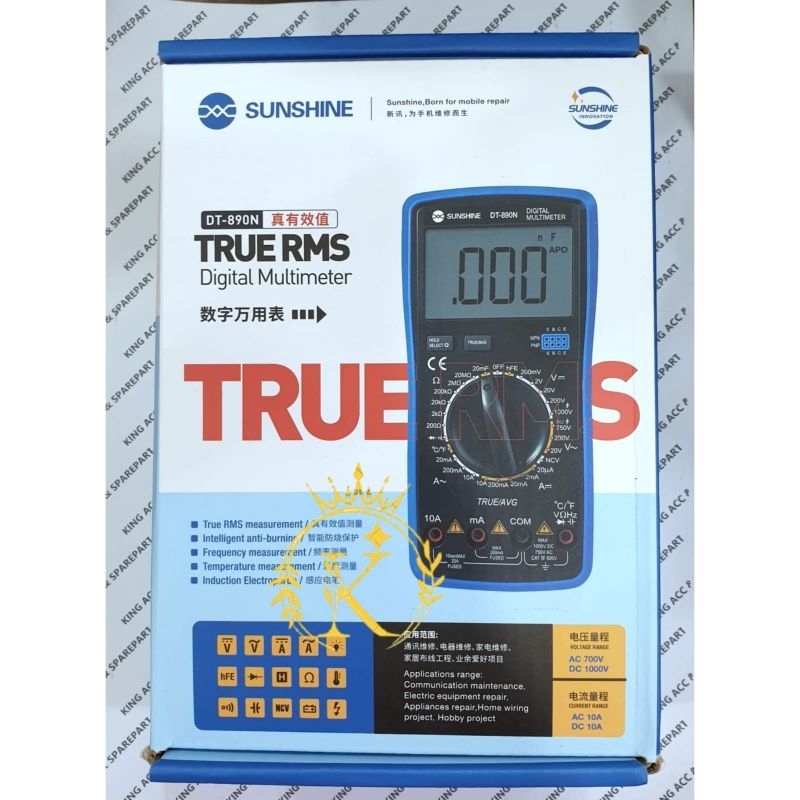 MULTITESTER DIGITAL MULTIMETER SUNSHINE DT-890N