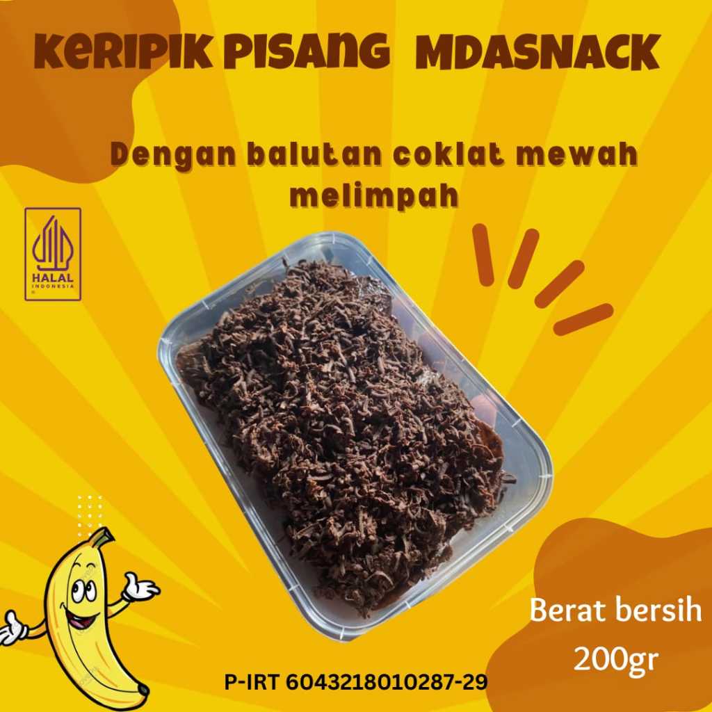 

KERIPIK PISANG COKLAT LUMER KRIUK 200GR /KRIPIK PISANG COKELAT CRUNCHY YUMMY