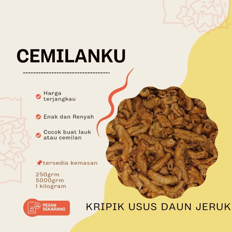 

KRIPIK USUS PEDES DAUN JERUK 500gram