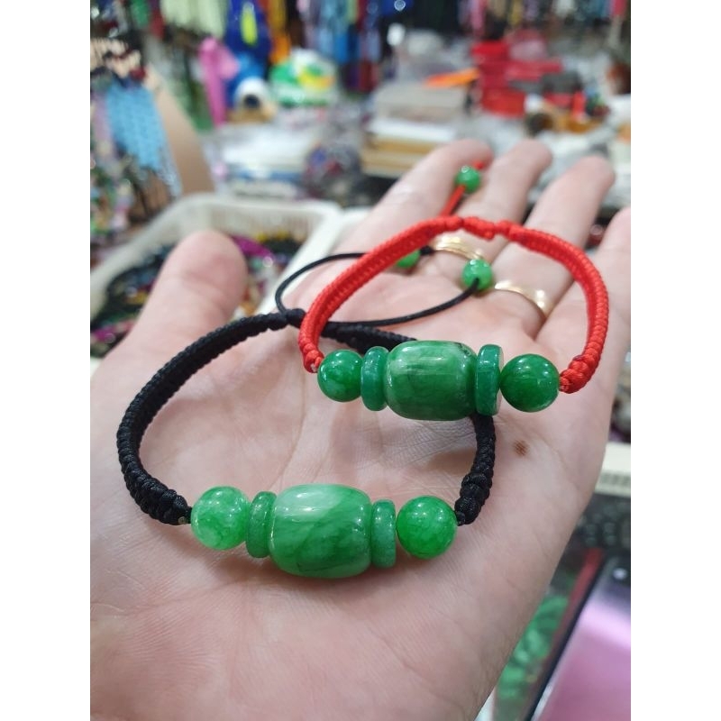 Gelang tali batu giok - gelang pria/wanita