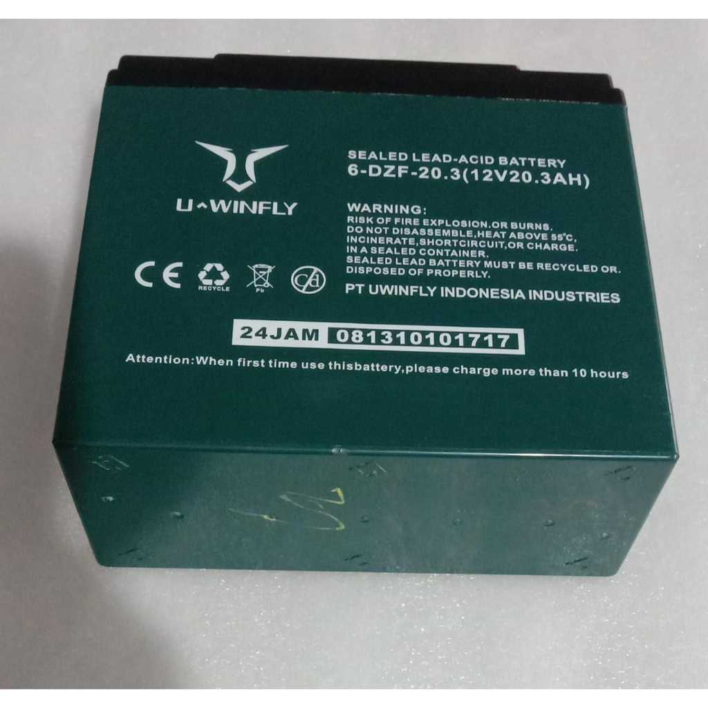 Aki Sepeda Listrik Motor Listrik 12V 20Ah Exotic Uwinfly Viar / Batre Sepeda Listrik Motor Listrik E