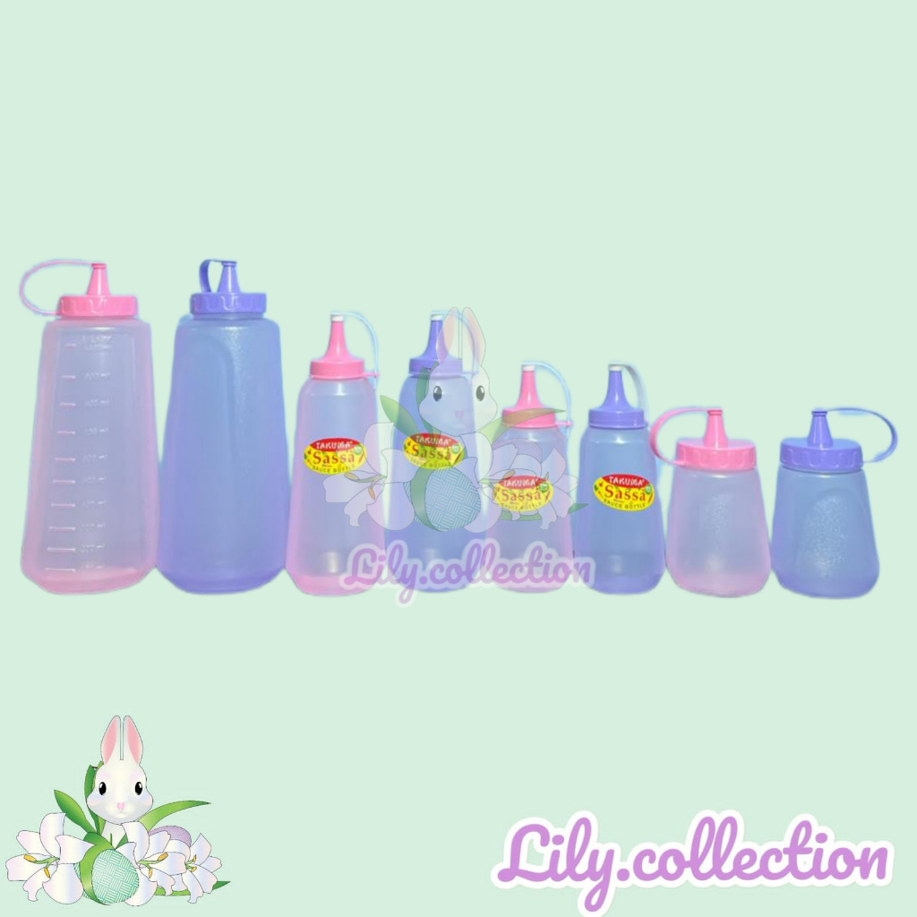 LILYCOLLECTION Botol Serbaguna Refill 300-1000ml / Botol Kecap Plastik / Botol Saus Plastik / Botol 