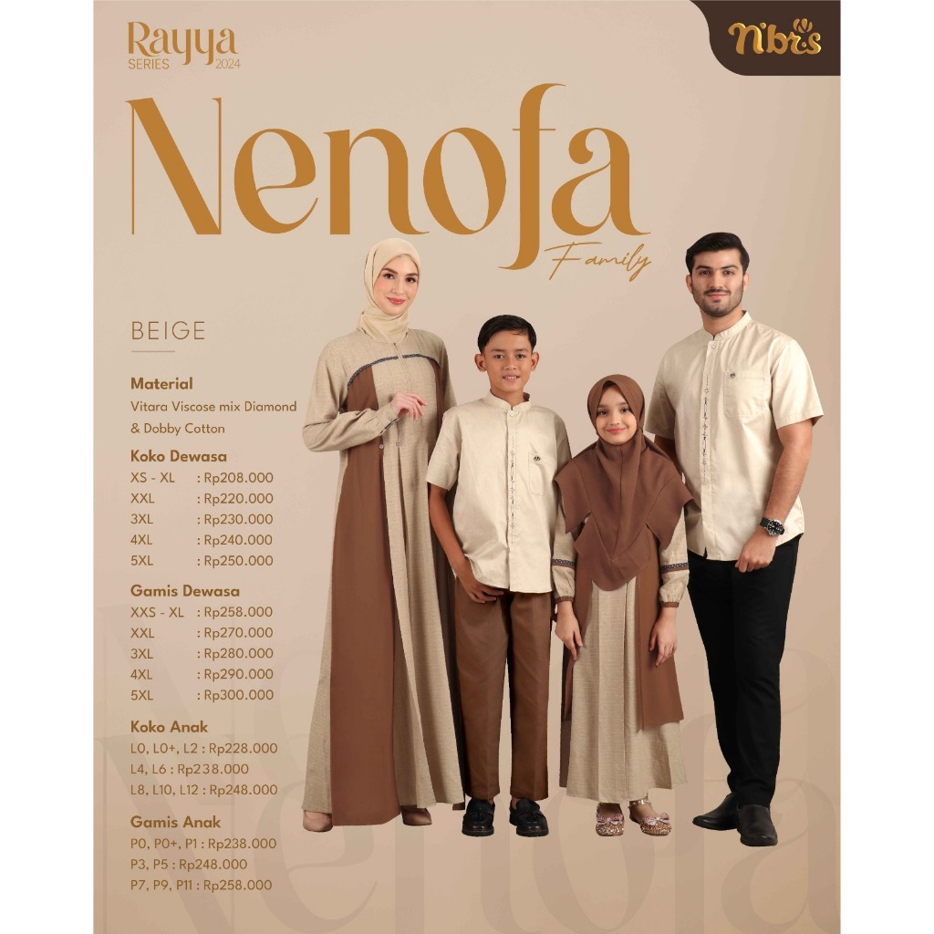 KOKO NIBRAS NENOFA BEIGE /KOKO DEWASA / KOKO NIBRAS / SARIMBIT NIBRAS