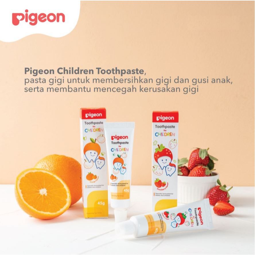 Pigeon Pasta Gigi Anak 1 Tahun strawbery / orange