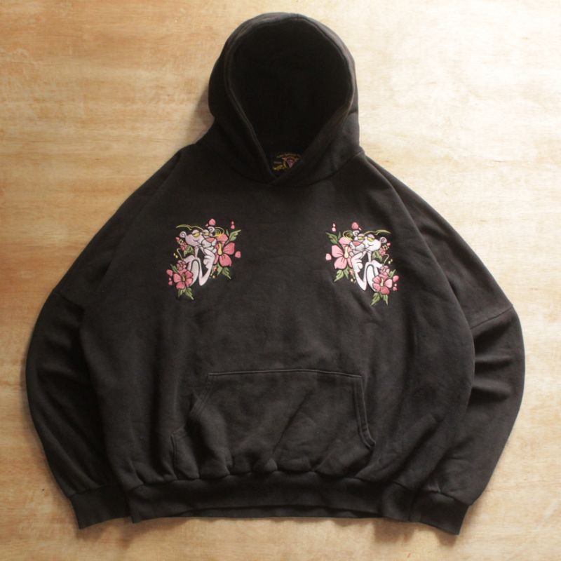 charms x pink panther embroidery hoodie