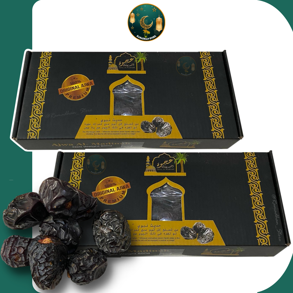 

KURMA AJWA[500GR]//KURMA NABI//Ajwa Premium High Quality [DUS AJWA ASLI]