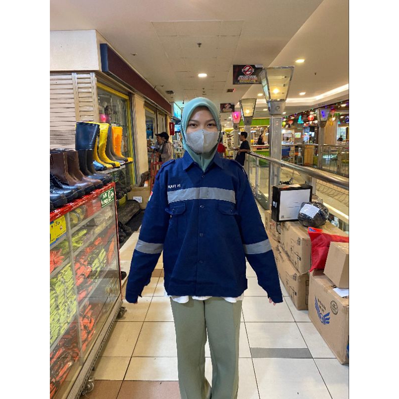 baju safety plus bordir /Custum Baju safety lengan panjang