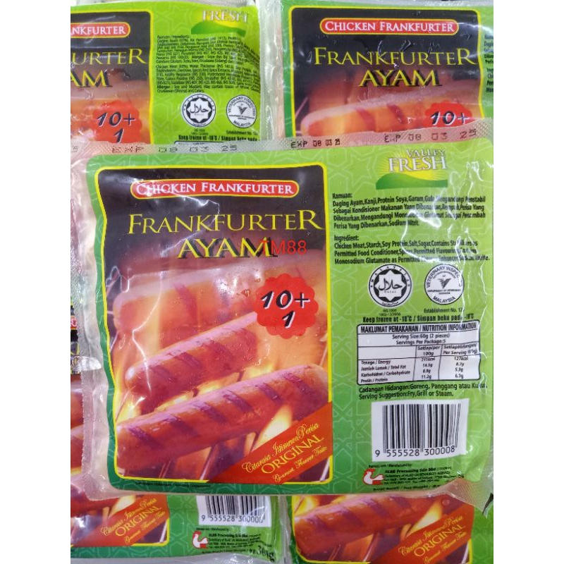 

SOSIS AYAM RASA ORIGINAL/ORIGINAL CHICKEN FRANKFURTER/FRANKFURTER AYAM ORIGINAL