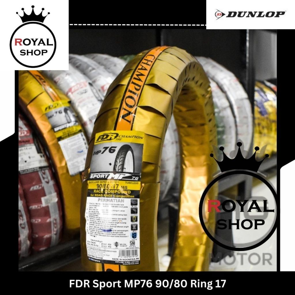 FDR Sport MP76 90/80 Ring 17 Ban Motor Balap Race soft compound MP 76