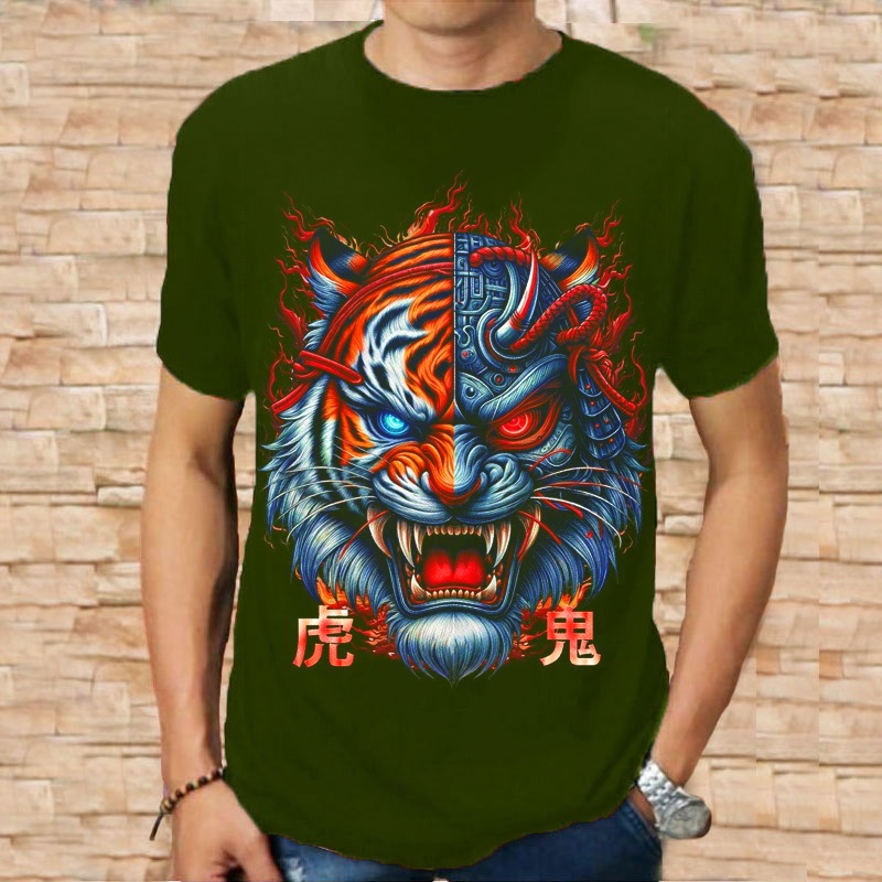 Kaos Distro Cowok Dewasa Macan Oni Baju Keren Terbaru Original Murah Tebal Bandung Jumbo