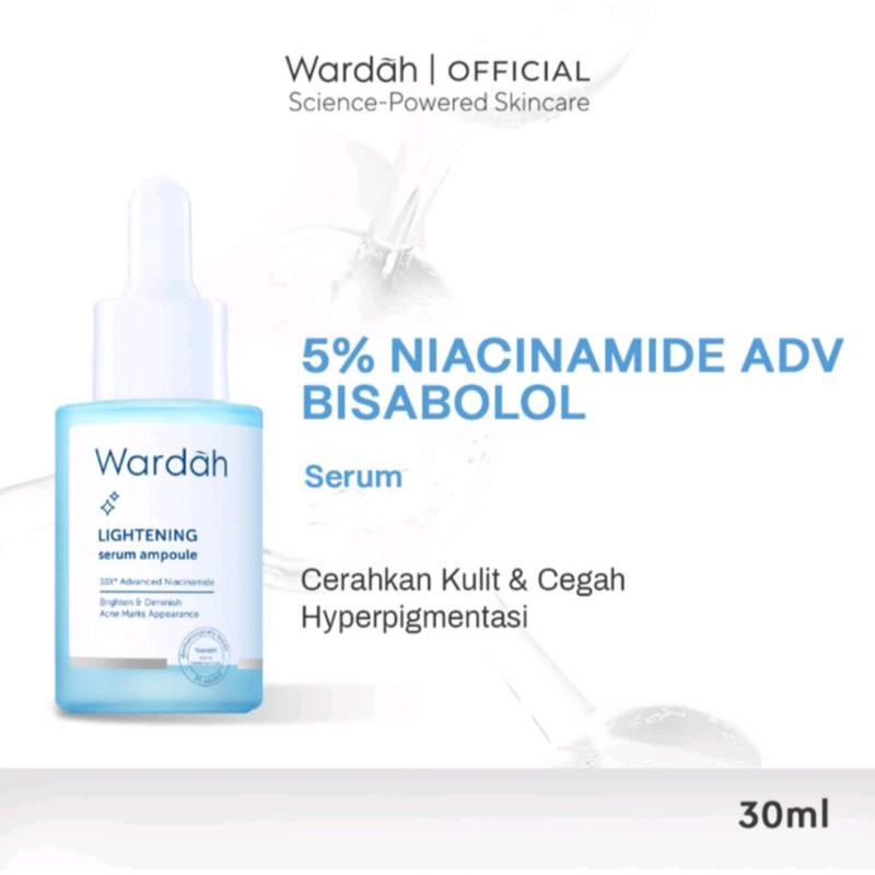 Wardah Lightening Serum Ampoule - Serum 10x Advanced Niacinamide - Menyamarkan Bekas