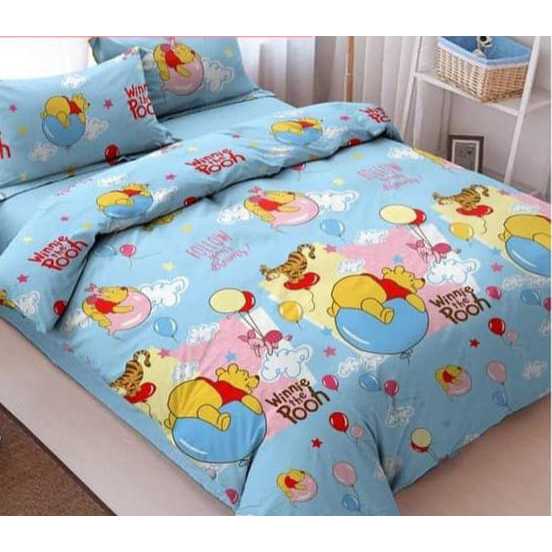 Sprei Katun Supreme motif anak Winnie The Pooh