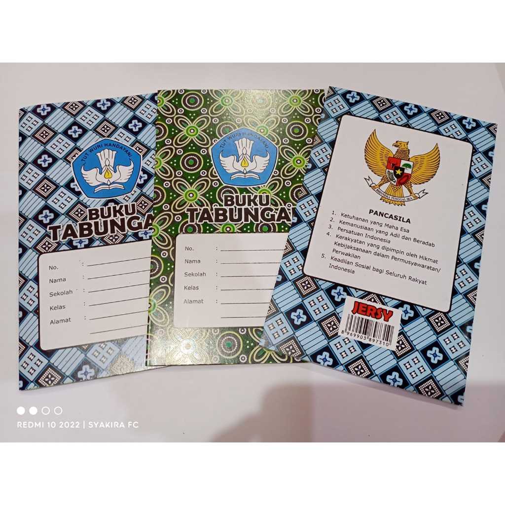 

Buku tabungan warna Tut Wuri Handayani/motif batik/buku tabungan siswa