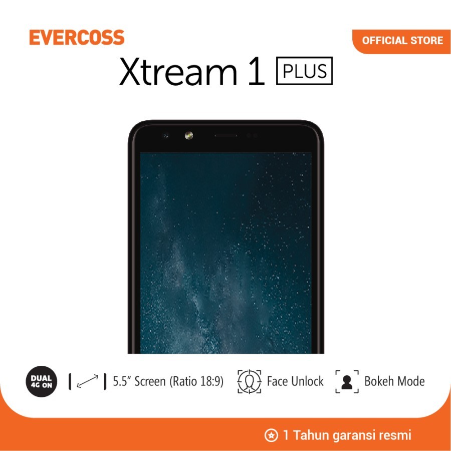 HP Murah Android Evercoss Xtream 1 Plus U6 4G LTE 1/8GB  Garansi Resmi