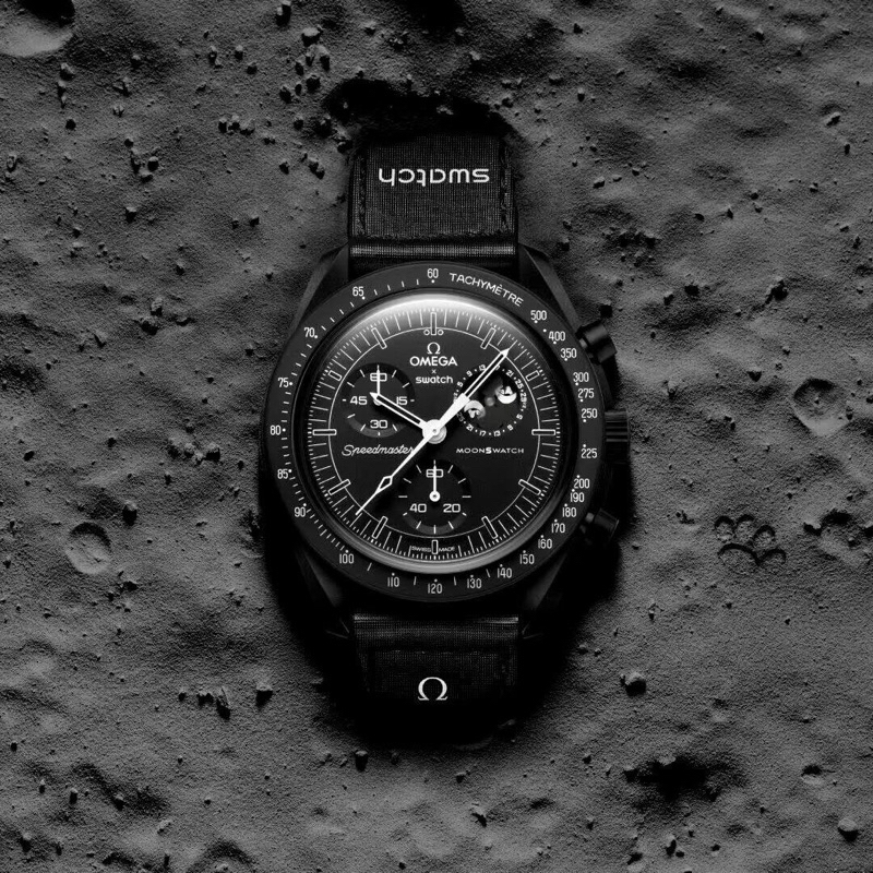 Omega Swatch Mission To Moonphase Snoopy Black