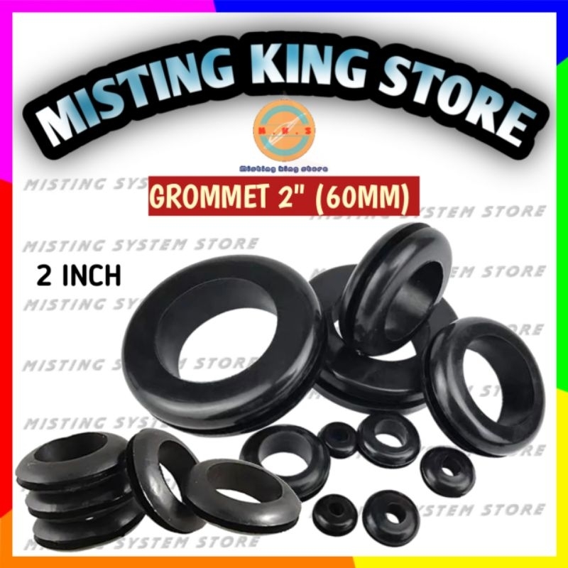 GROMMET 2 INCH 60MM SEAL KARET GROMET UNISEAL DUTCH BUCKET HIDROPONIK PIPA PVC 2"
