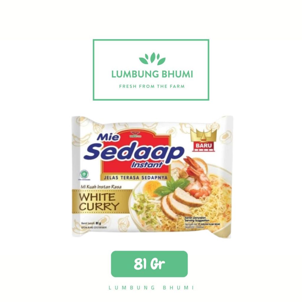 

MIE SEDAAP Mi White Curry 81 Gr 1 Pcs - Lumbung Bhumi