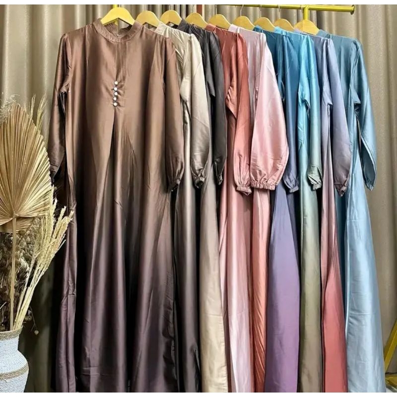 gamis sutra slik gradasi mewah