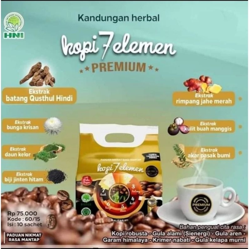 

Kopi 7 Elemen Premium | HNI | ORIGINAL (Bonus Member/Kaos Kaki)