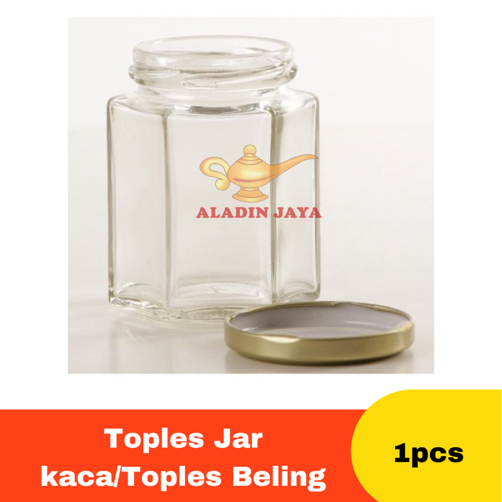 Toples Jar Hexa/Toples Jar kaca/Toples Beling
