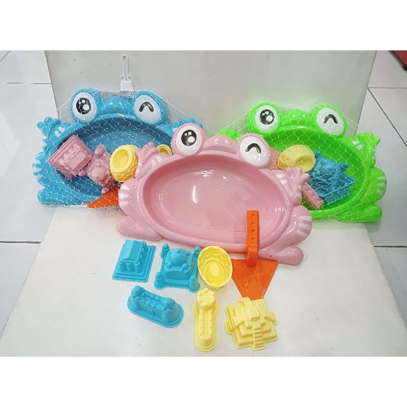 Mainan Anak Anak Cetakan Pasir Ajaib Karakter Kodok/Mainan Cetakan Pasir Ajaib Anak Karakter Lucu