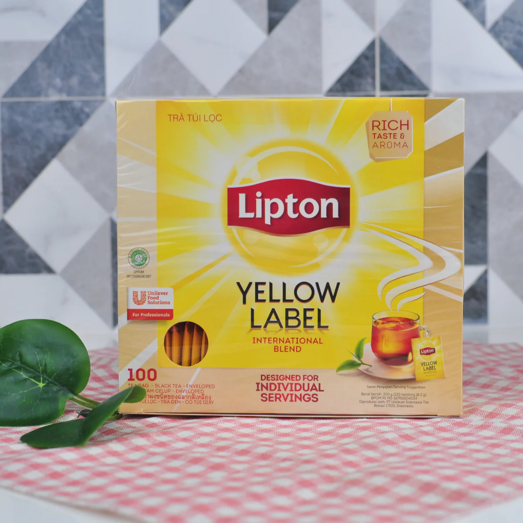 

Lipton Yellow Label 200 gram International Blend Black Tea Enveloped Teh Hitam Celup Kantong Bag Teabag Teabags Bags Minuman Instant Drinks Halal ORI Ready New Stock Pekanbaru Riau Indonesia Gratis Free Bebas Ongkir COD Bayar Ditempat Ojek Gosend Grab