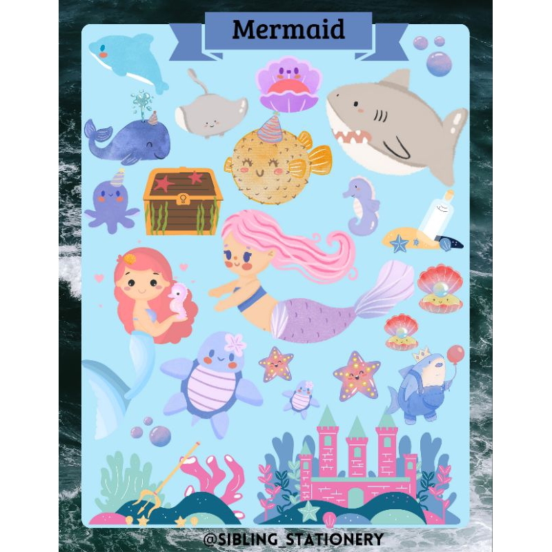 

Mermaid Sparkle Stickers