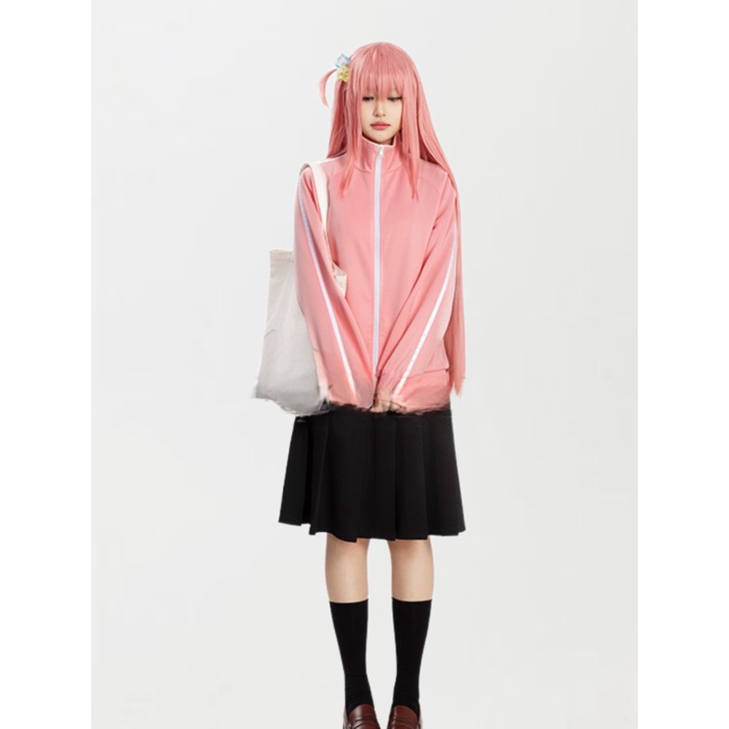 【Lolicos】Ready Bocchi The Rock Guitar Hero Gotou Hitori Cosplay Costume Anime Jacket Kostum Fullset 