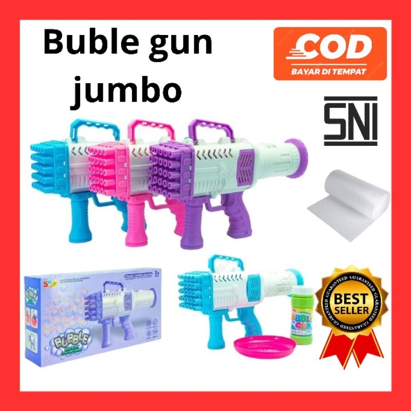 Mainan Anak Buble Gun Jumbo Basoka Gelembung Sabun Otomatis