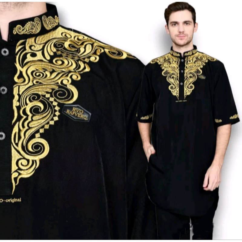 Baju Koko Pria-Baju Koko Kurta Bordir- Koko Kurta Bordir-Baju Kurta Bordir Terlaris-Atasan Baju Koko