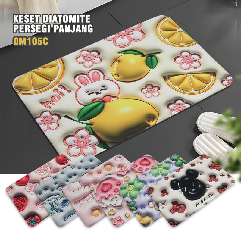 Keset kaki diatomite / Keset Batu Anti Air Menyerap Cepat