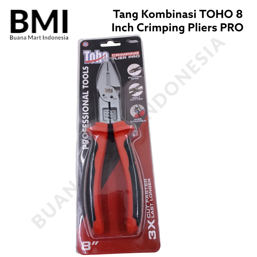 Terlaris Tang Kombinasi Toho Crimping Pliers PRO 8 Inch  Tang Multifunction