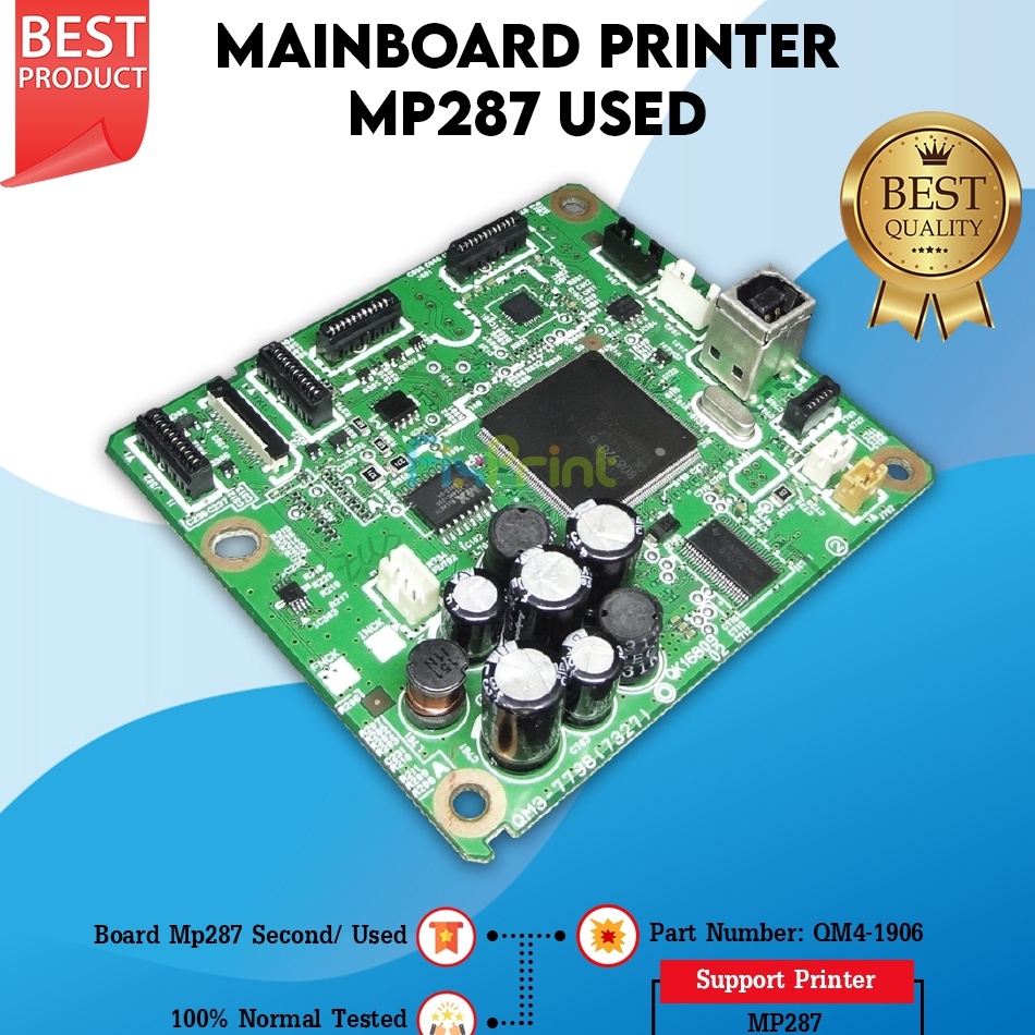 Viral Board Printer Canon MP287 Used Mainboard Canon Mp287 Used Motherboard MP287 Original Cabutan