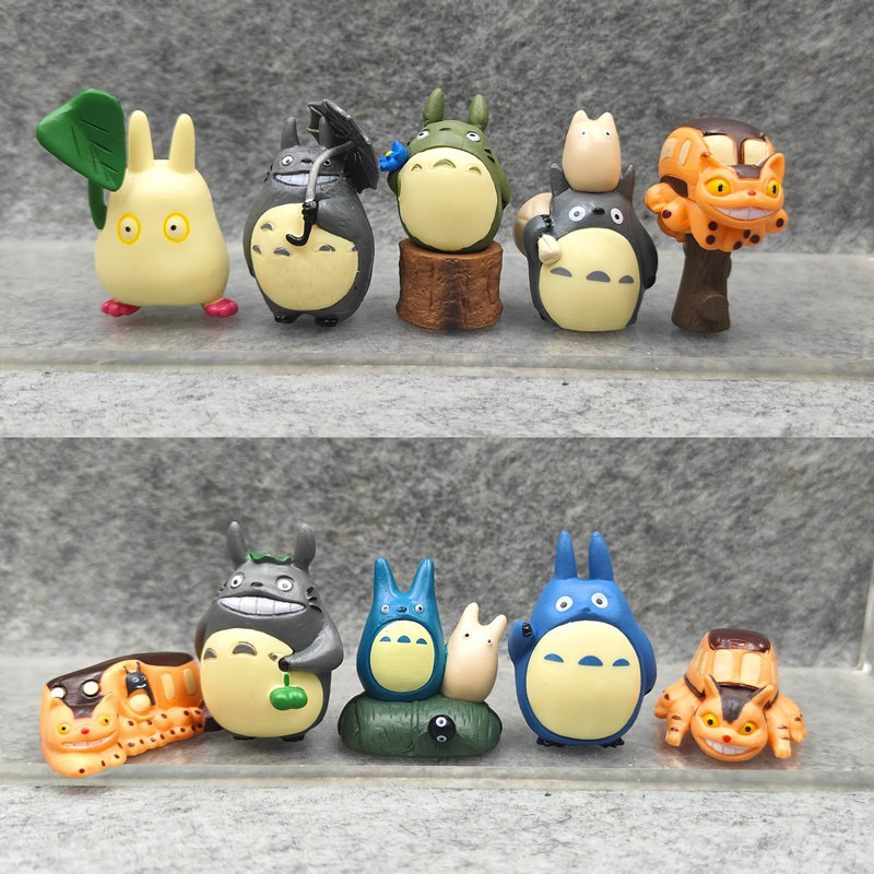 [Import] Totoro Set Lucu Hayao Miyazaki TOTORO My Neighbor Totoro Payung Bus Kucing 10 Lanskap Mikro