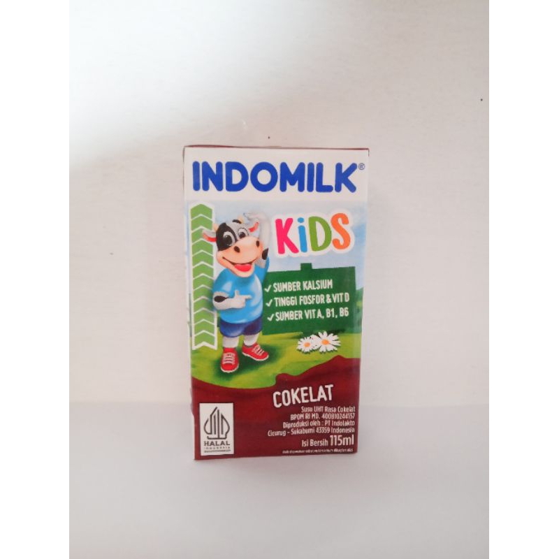 

susu kotak kecil indomilk kids rasa cokelat 115ml