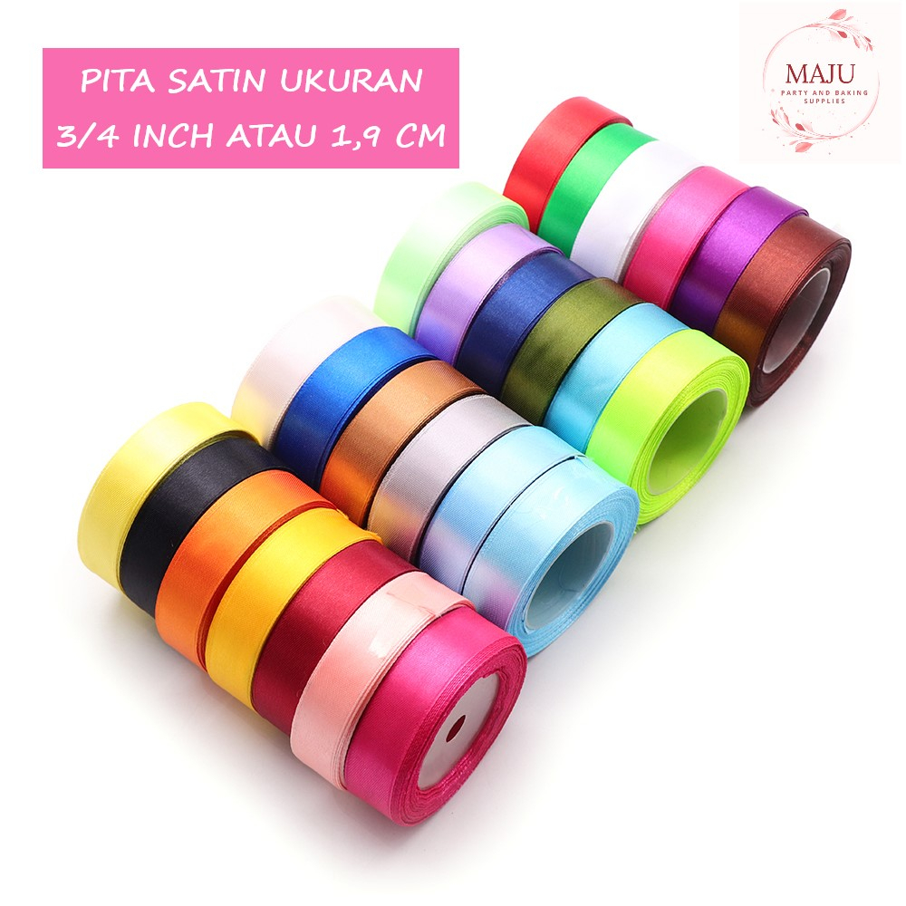 

pita satin 2 cm | pita kado pembungkus kerajinan pita bunga