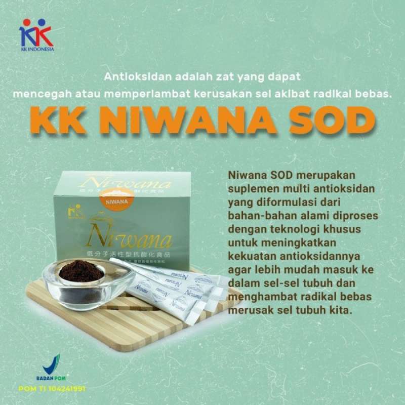 Niwana SOD Antioksidan penyakit berat KK indonesia