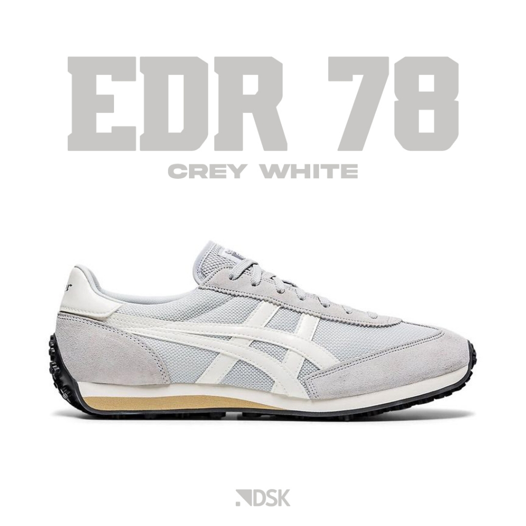 Onitsuka Tiger EDR 78 Grey White 100% Original Sneakers Casual Pria Wanita Sepatu Onitsuka Original 