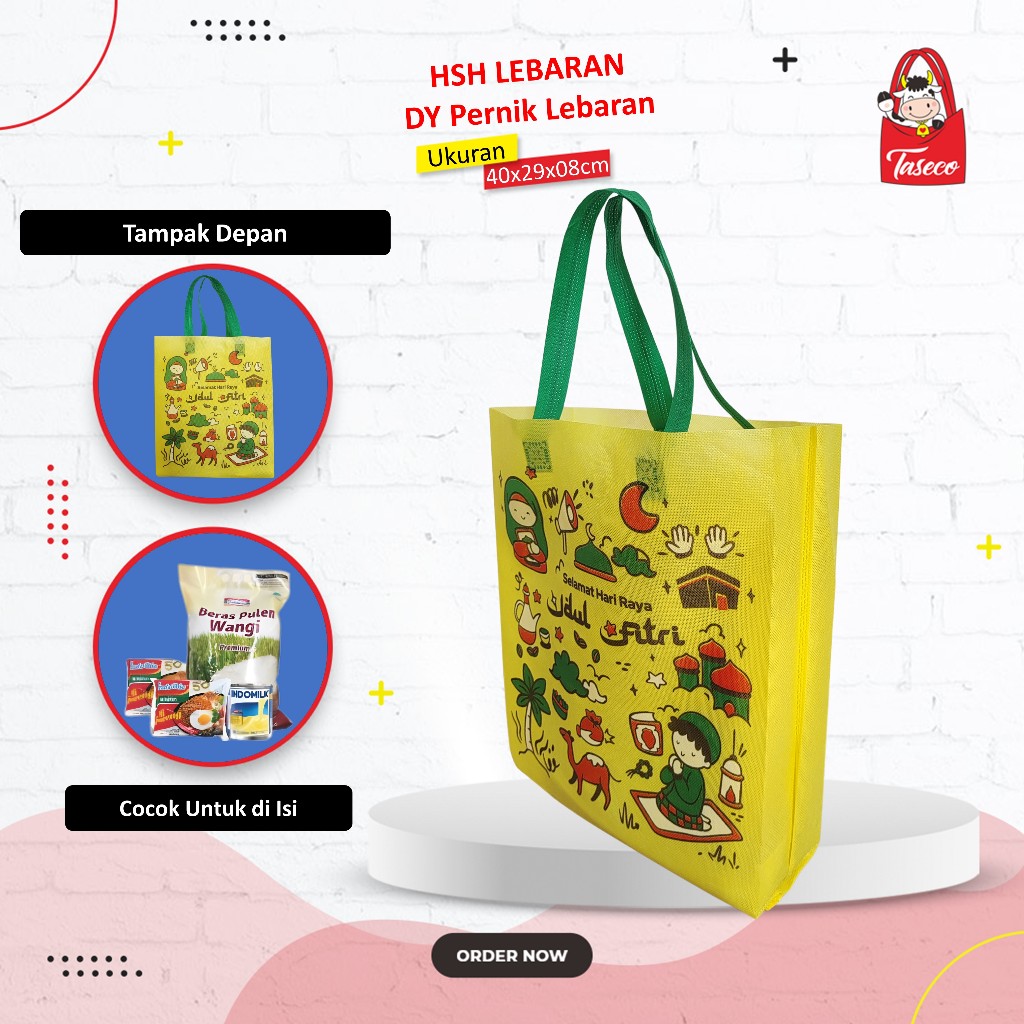 

[INSTAN LANGSUNG KIRIM] TASECO Goodie Bag Idul Fitri Tas Hari Raya Idul Fitri Tas Spunbond Lebaran Idul Fitri 40x29x08