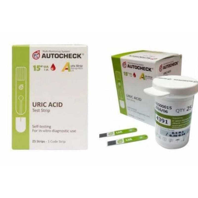 Strip auto check uric acid / Strip isi ulang auto check asam urat