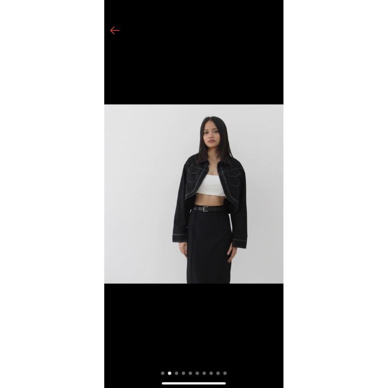 CROP BLAZER - Atasan Crop Outer Blazer Jacket Wanita Luaran Top Murah Baju Lengan Tangan Panjang Ves