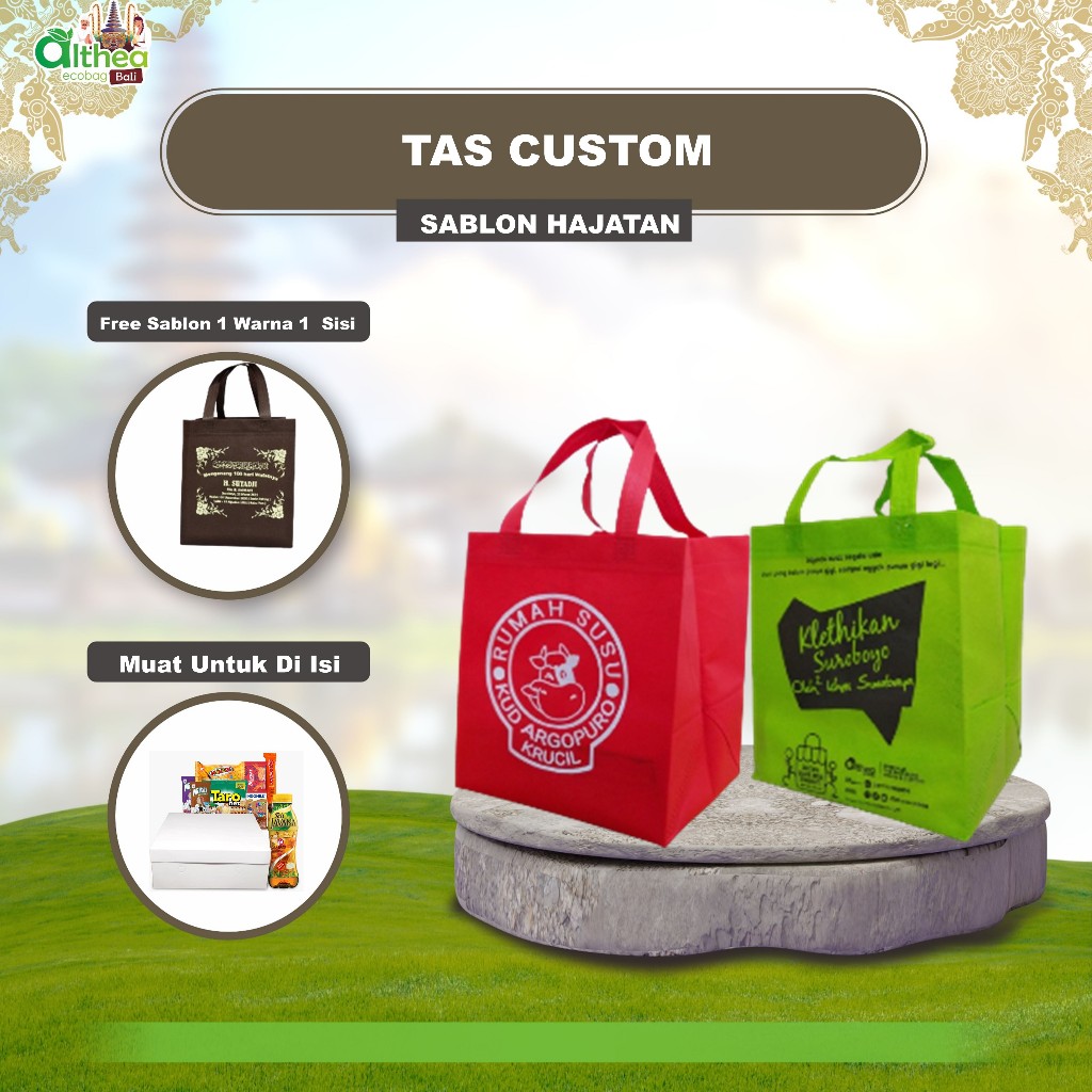 

Altheaecobag Tas Spunbond Custom Sablon Hajatan Tas Hajatan Goodie Bag Custom Sablon Hajatan