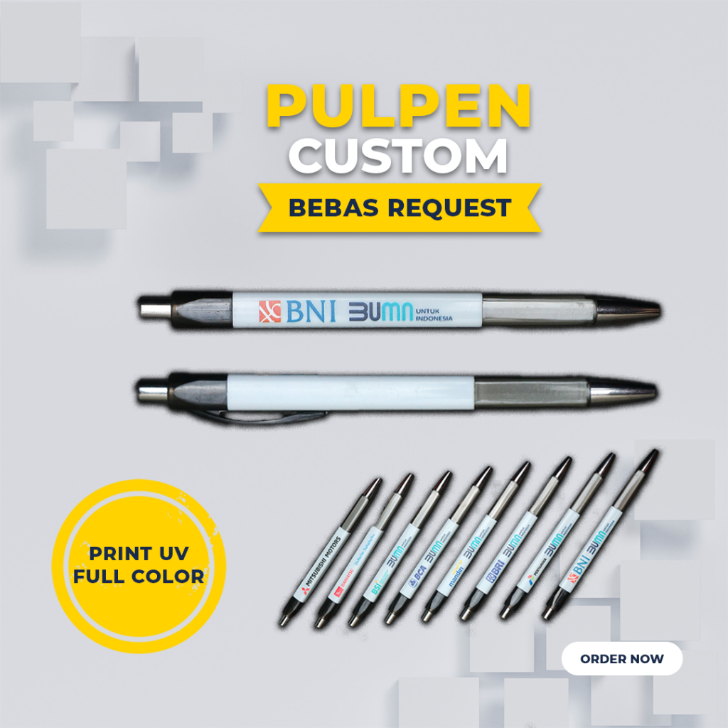 

CUSTOM PULPEN BALLPOINT PENA PRINT UV PERMANEN ANTI AIR SOUVENIR DAN MERCHANDISE