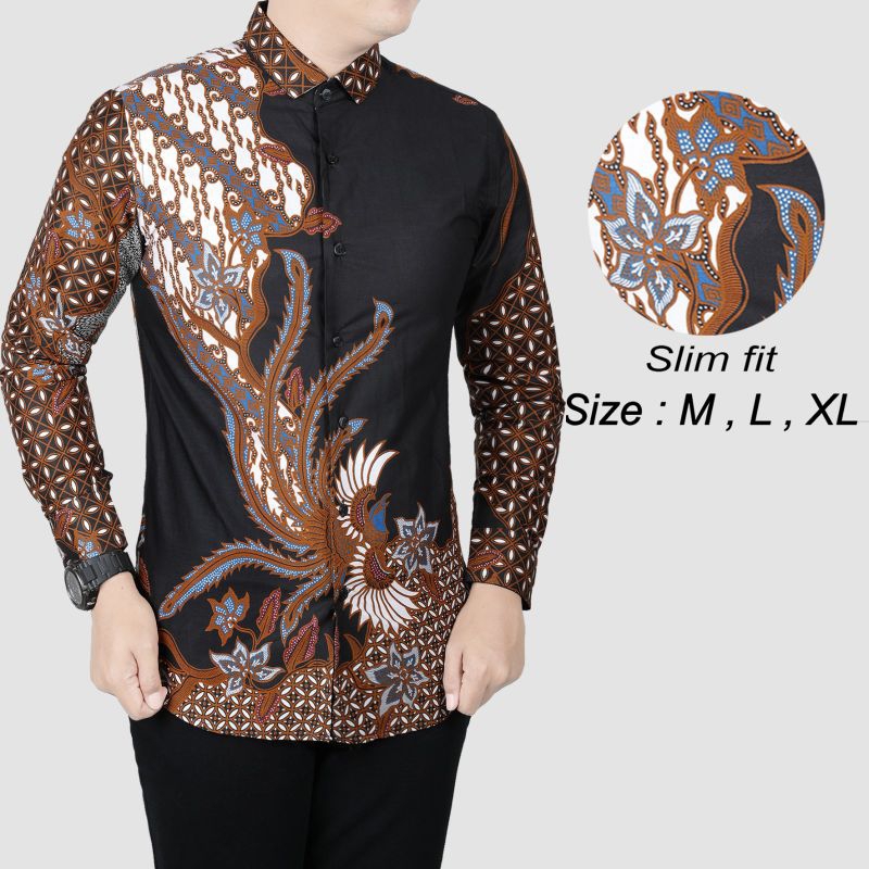 BATIK SOLO - NEW TRENDY - BAJU BATIK PRIA - BAJU KEMEJA BATIK SLIM FIT PRIA - BATIK COWOK - ORIGINAL
