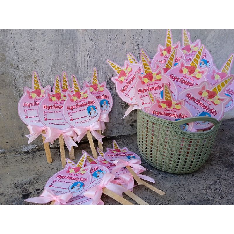 undangan ulangtahun anak tedhak siten custom foto bebas pilih tema