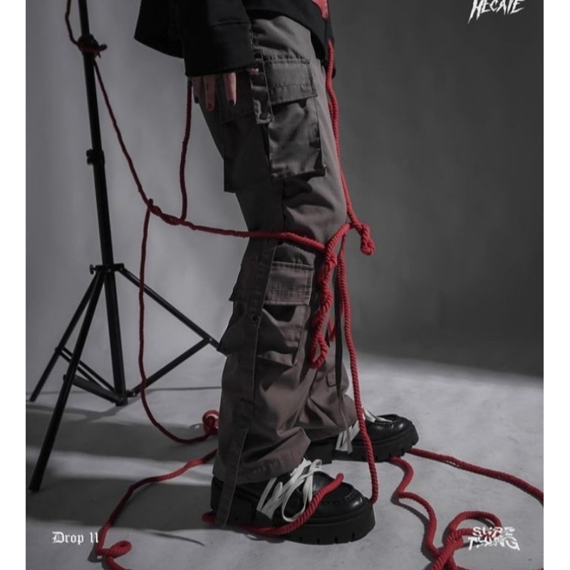 HECATE DROP 11-SPESIAL RELEASE- CARGO BAG PANTS OLIVE SIZE M