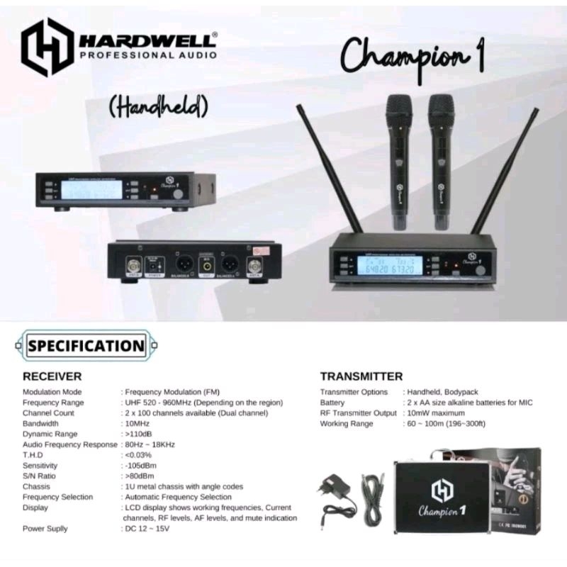 Mic Wireless HARDWELL CHAMPION 1/Original Microphone HARDWELL CHAMPION 1