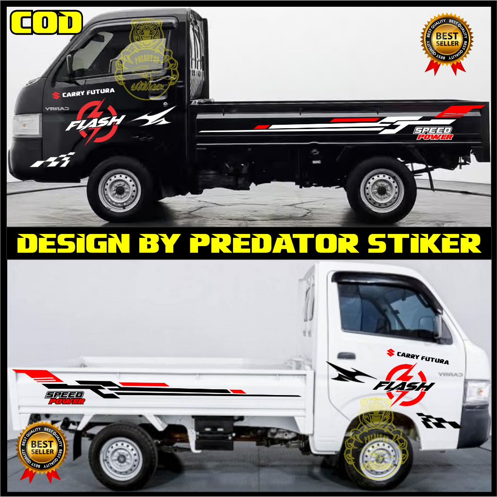STIKER CUTTING MOBIL SUZUKI CARRY FUTURA MOTIF FLAZZ BISA CUSTOM NAMA